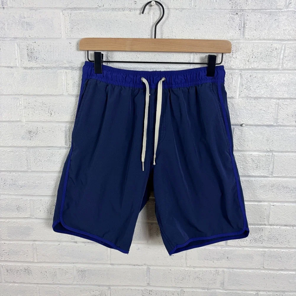 Fair Harbor The Anchor Swim Trunks Mens S Blue Board Shorts Lined 7